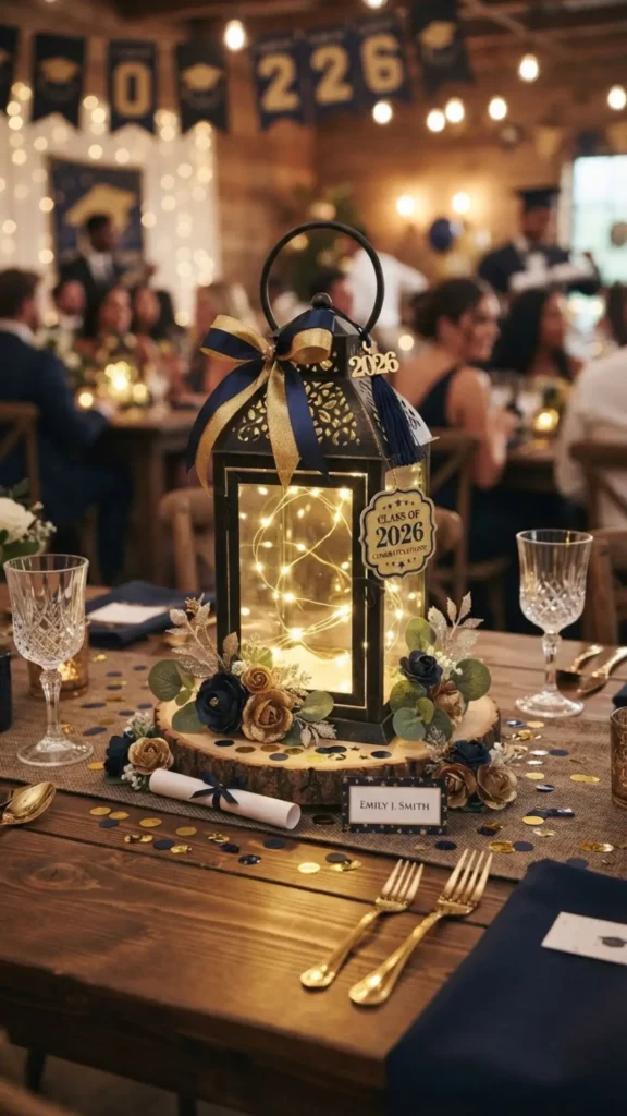 LED lantern graduation table centerpiece