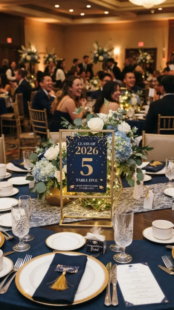 Personalized graduation themed table numbers