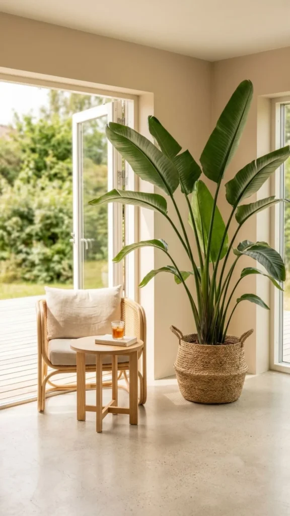 Statement plant adding fresh greenery and style to summer decor.