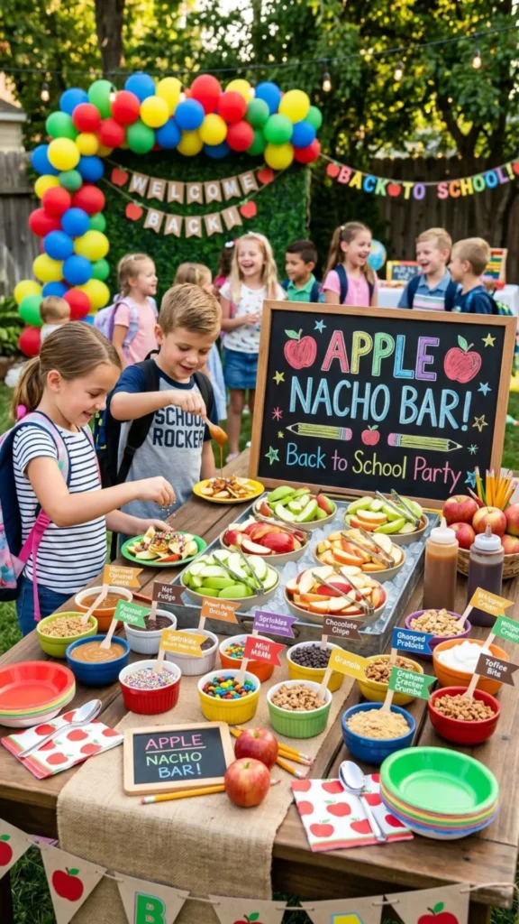 Fun Apple Nacho Bar for Kids