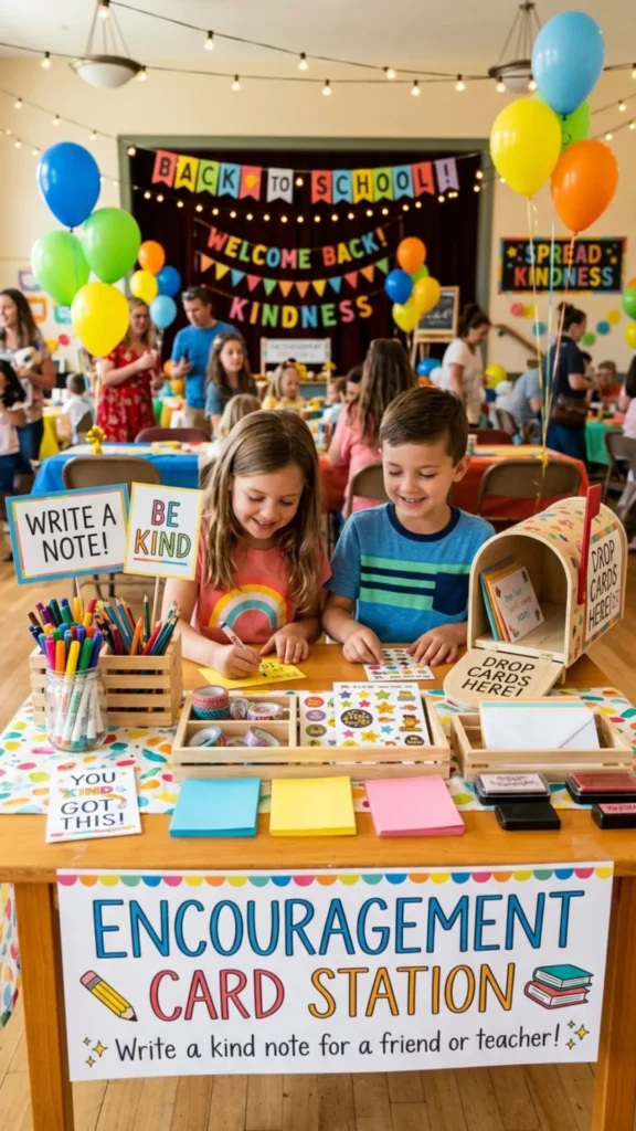 Creative Encouragement Card Station for Kids
