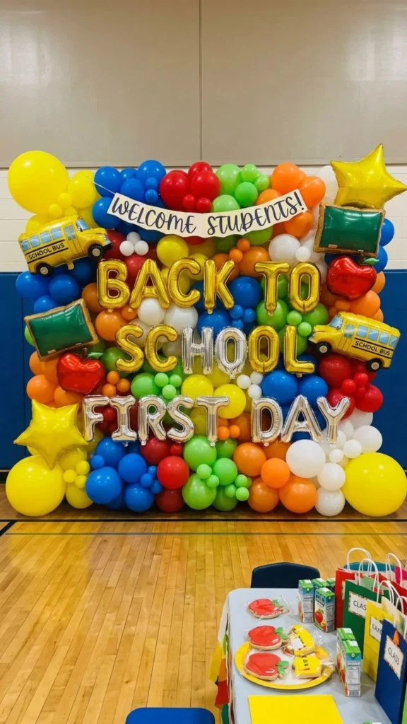 First-Day School Balloon Wall Decoration