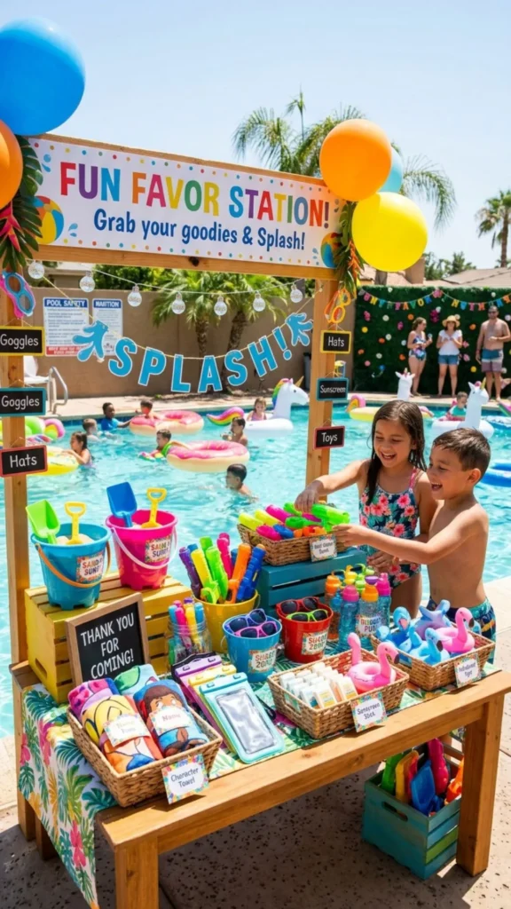 Fun party favor station for kids