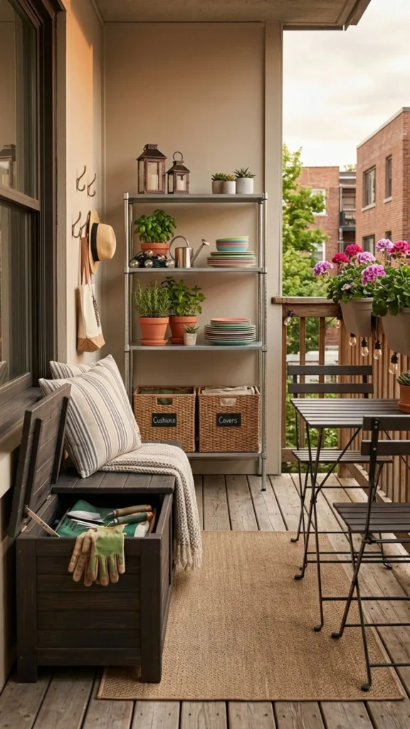 Smart storage solutions keeping small decks neat and organized
