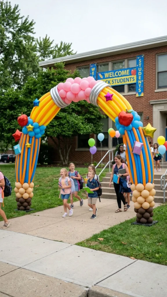 Giant Pencil Balloon Arch for Kids