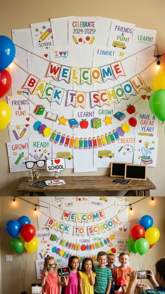 Creative Notebook Paper Party Backdrop
