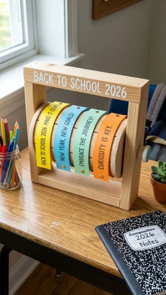Rotating quote strip with inspiring classroom messages