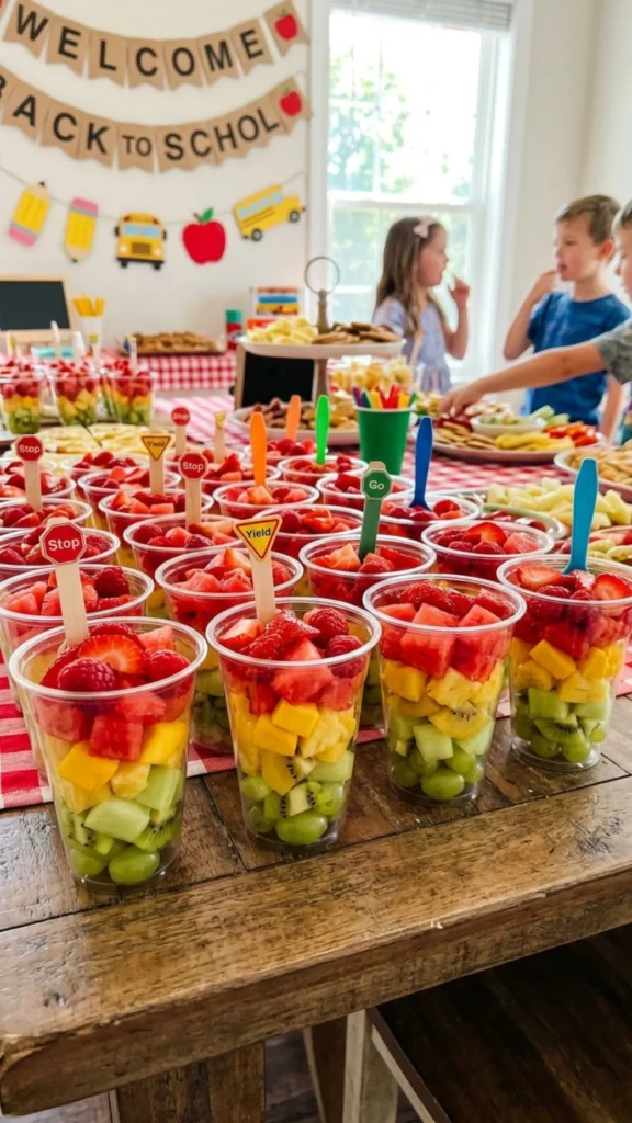 Colorful Traffic Light Fruit Cups
