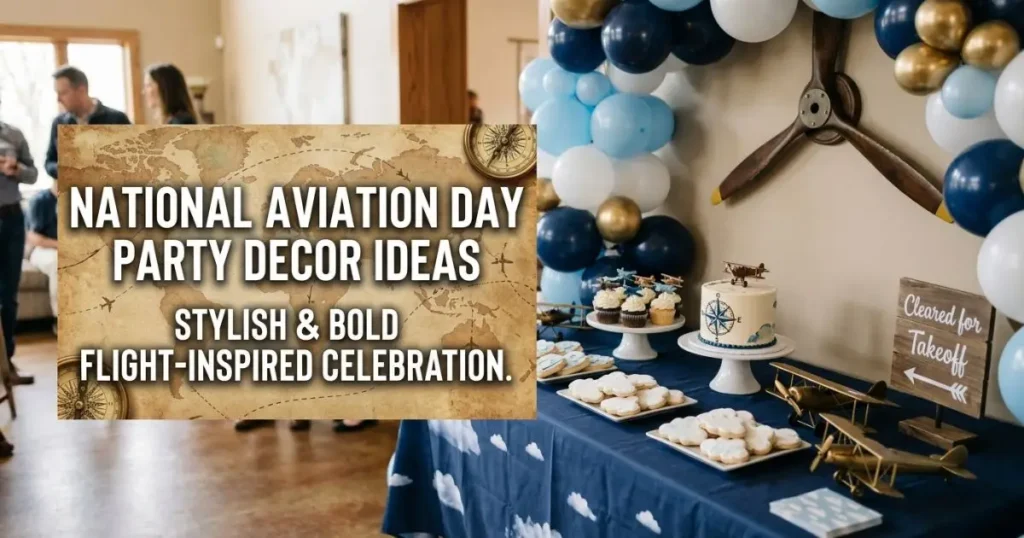 National Aviation Day party decor with stylish airplane-themed celebration ideas.