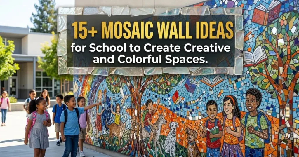 Colorful mosaic wall ideas for school creating creative and inspiring spaces.