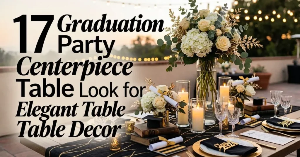 Elegant Graduation Party Centerpiece Table Look for Celebrations