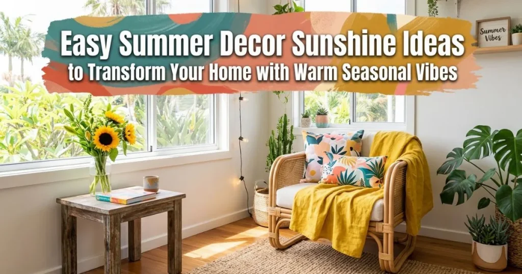 Easy summer decor sunshine ideas for a bright, warm, and stylish home.