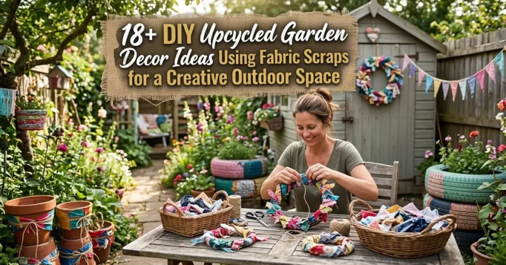 18+ DIY Upcycled Garden Decor Ideas Using Fabric Scraps for a Colorful, Creative Outdoor Space
