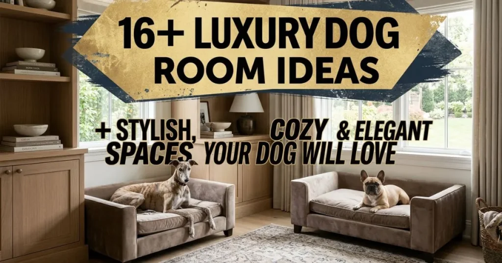 16+ luxury dog room ideas featuring stylish, cozy, elegant, and comfortable pet spaces