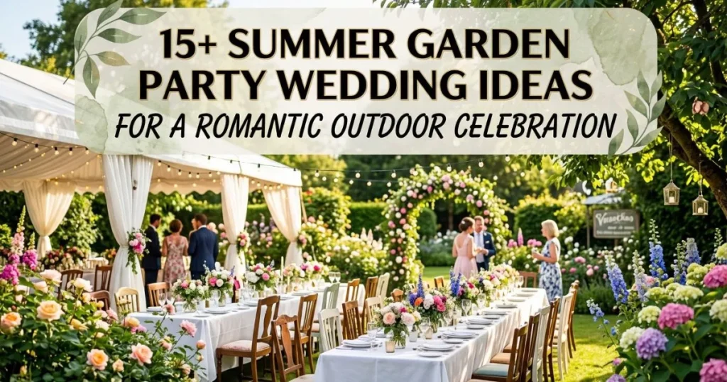 Summer garden party wedding ideas romantic celebration