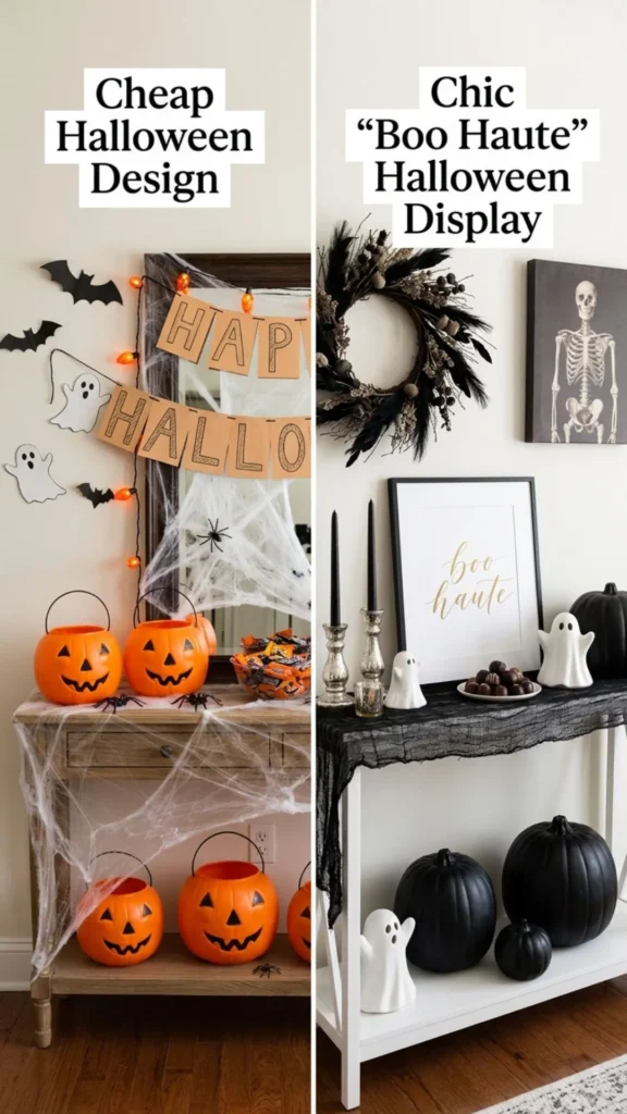Chic Boo Haute Halloween display with stylish decor
