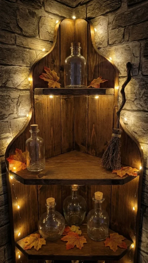 DIY witch shoes Halloween decor for a magical corner
