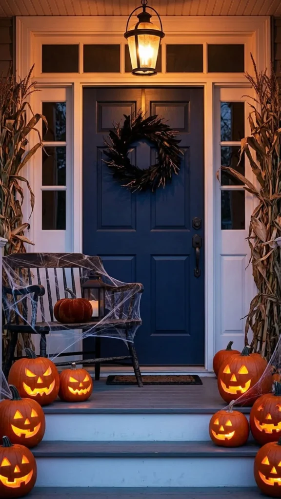 Stylish Halloween tablescape with elegant spooky decorations